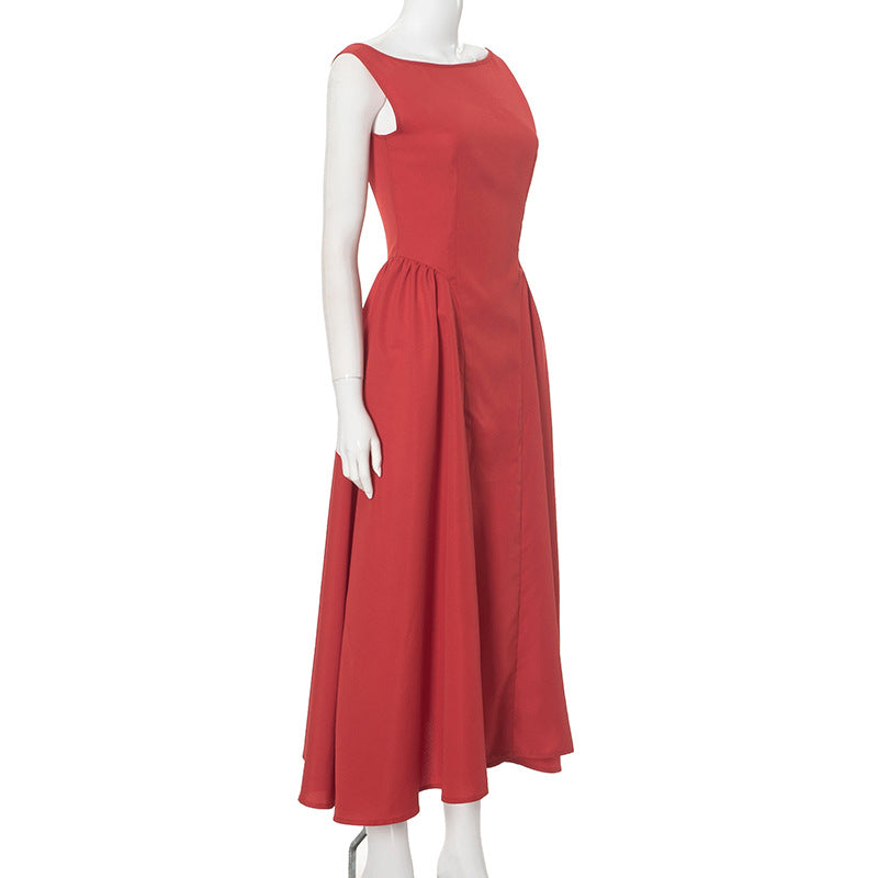 Boat-neck Elegant Dress