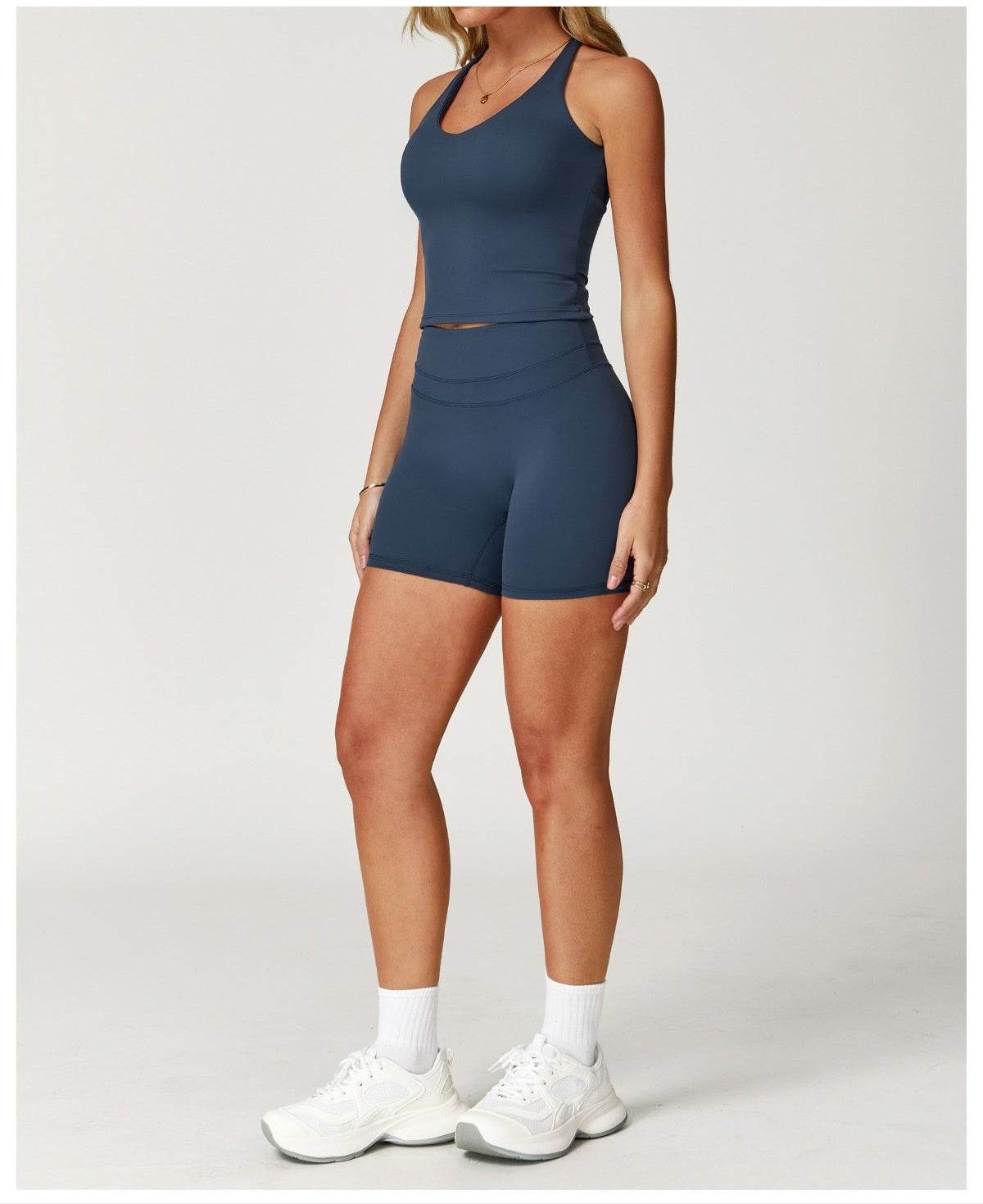 Brushed Tight Back High Waist Short Set