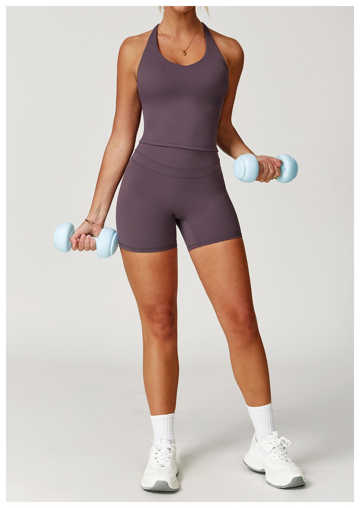 Brushed Tight Back High Waist Short Set