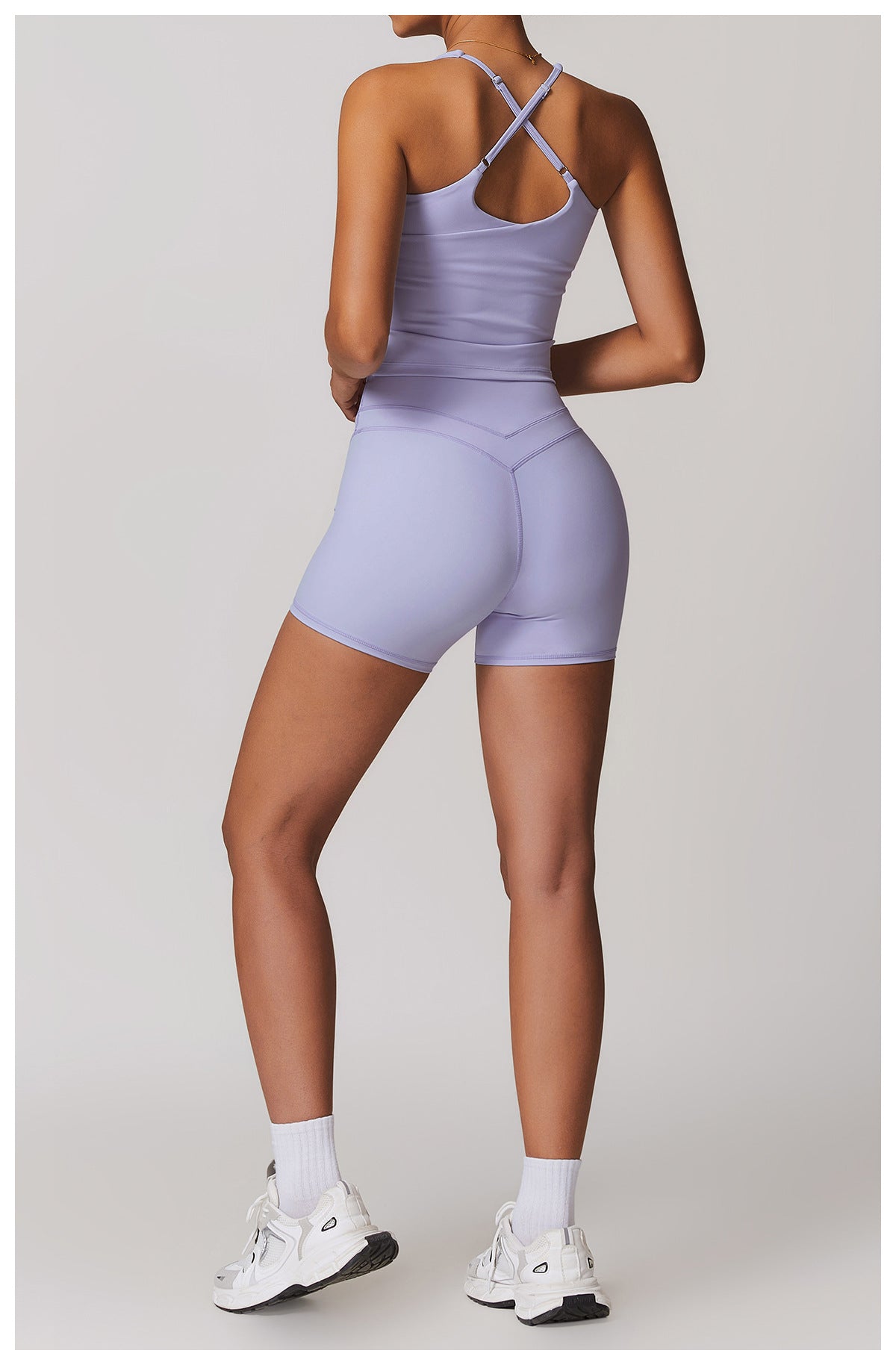 Brushed Tight Back High Waist Short Set