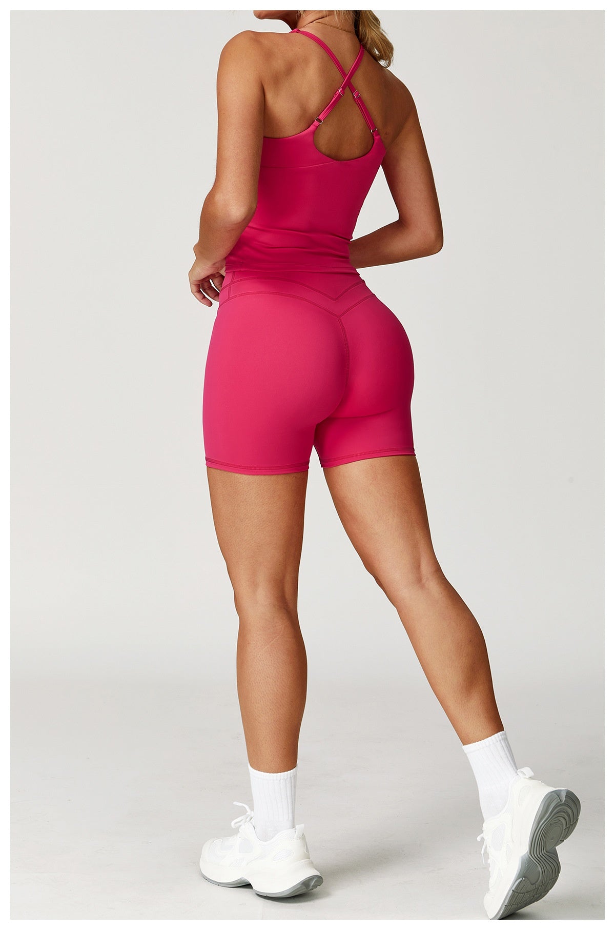 Brushed Tight Back High Waist Short Set