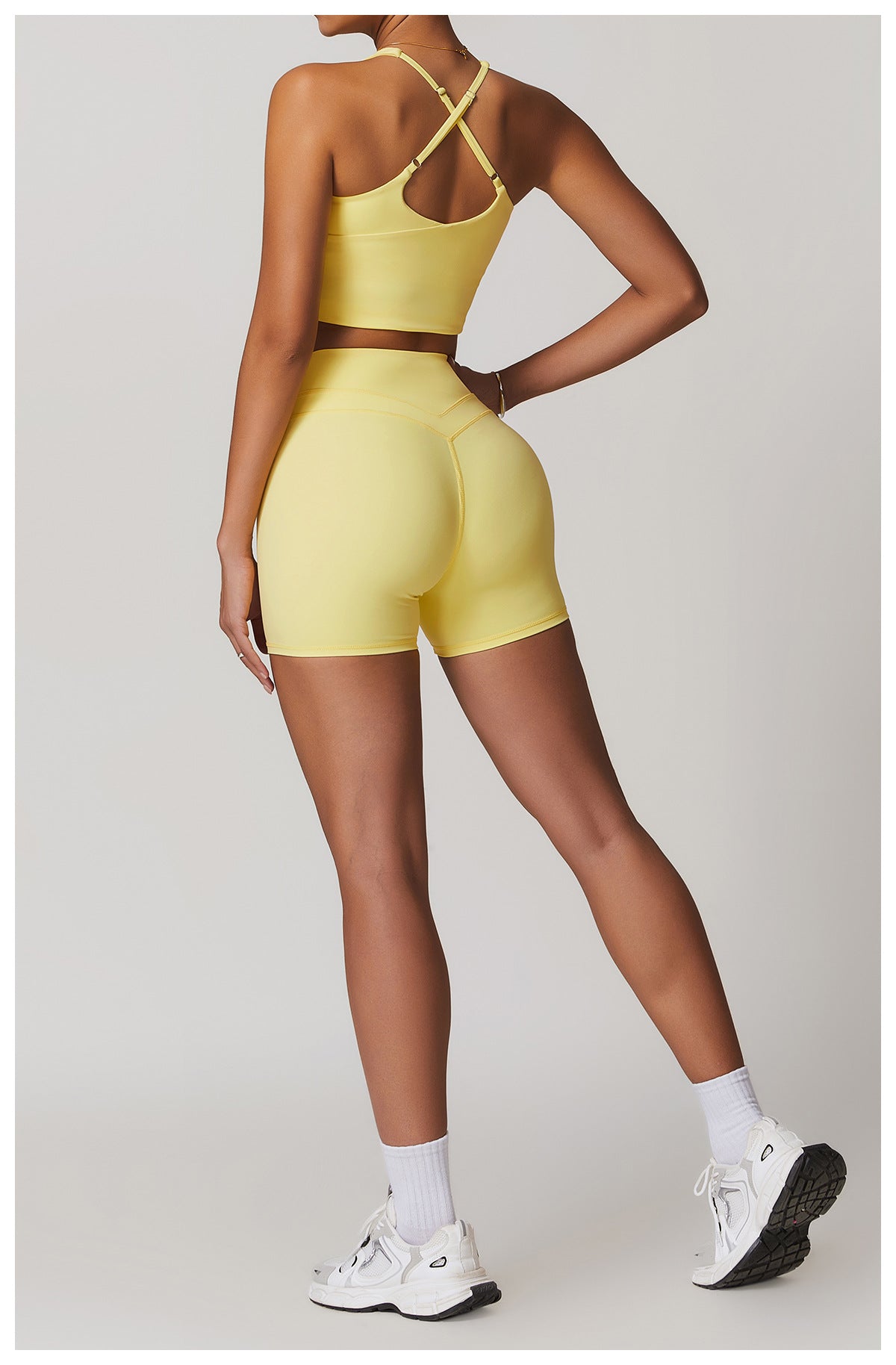 Brushed Tight Back High Waist Short Set
