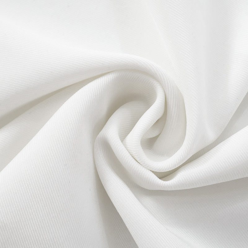 Close-up of white fabric with a subtle texture