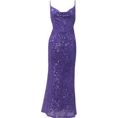 Low Cut Sequined Dress