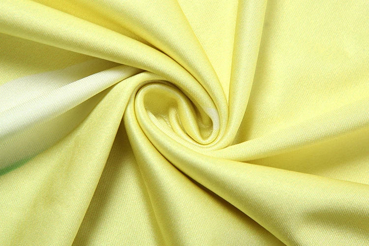 Close up of fabric of summer backless lace up maxi dress 
