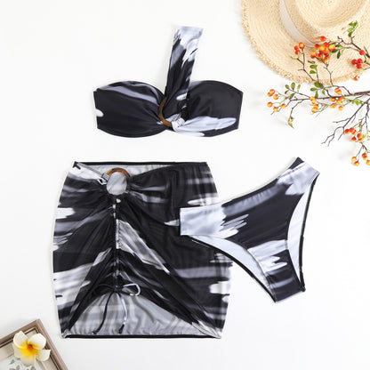 Gradient Three-piece Bikini Set