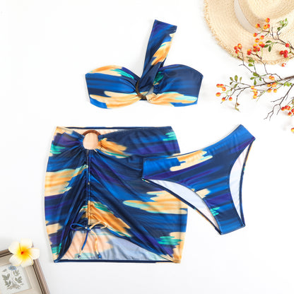 Gradient Three-piece Bikini Set
