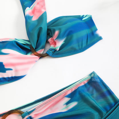 Gradient Three-piece Bikini Set