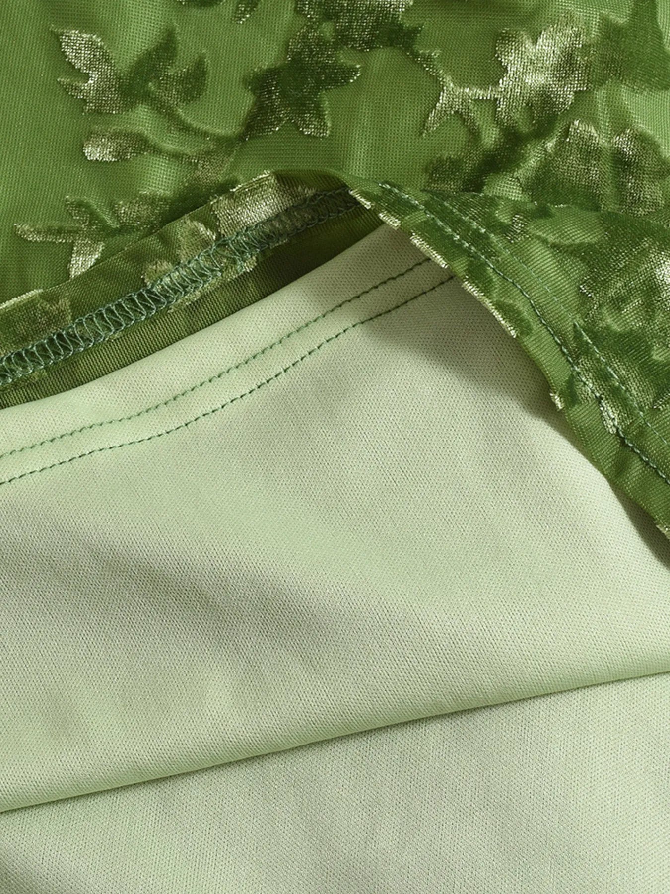 Close-up of hem forHalter Neck Cutout Midi Dress