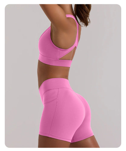 High Waist Hip Lift Active Short Set