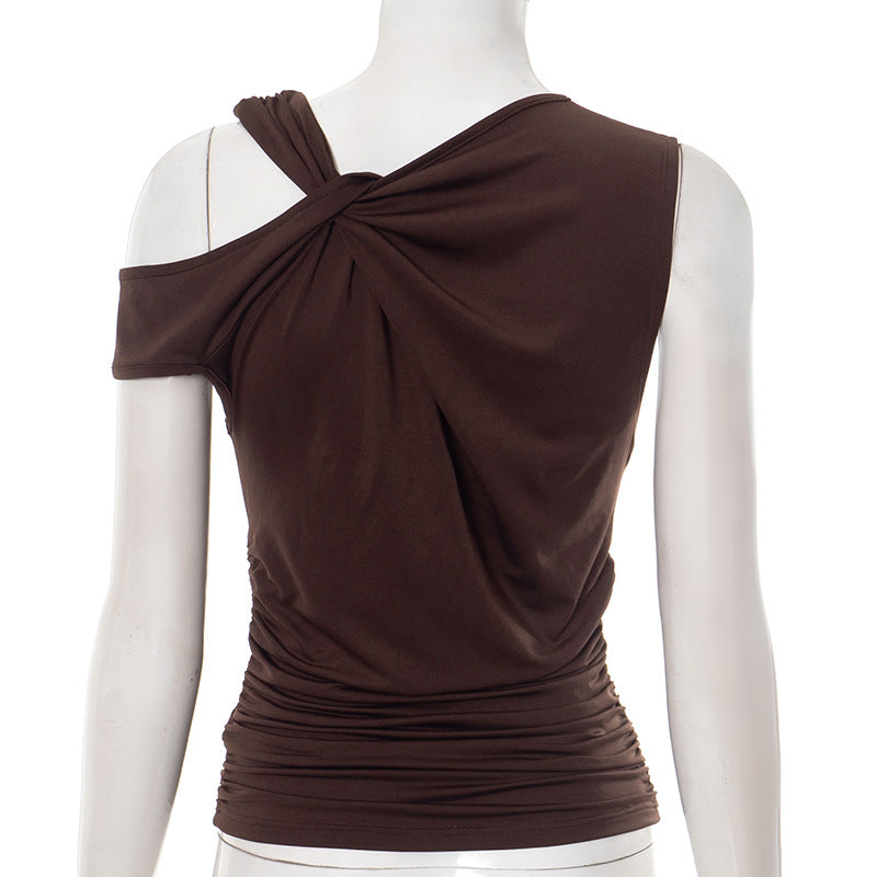 Irregular Front Knot Top