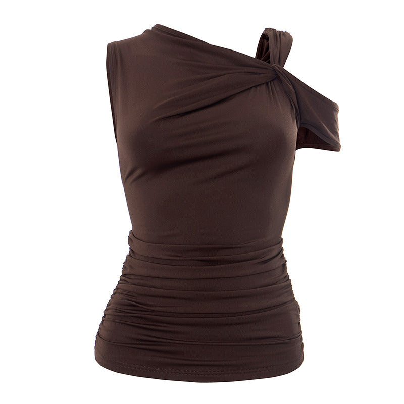 Irregular Front Knot Top