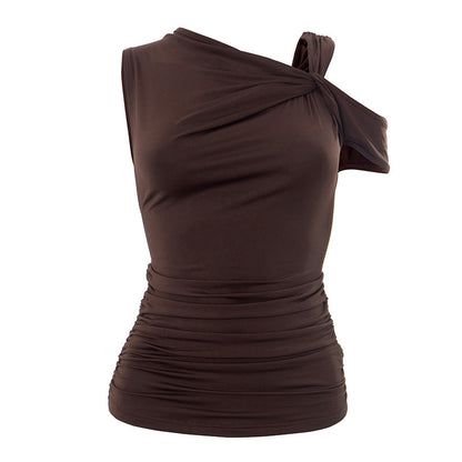 Irregular Front Knot Top
