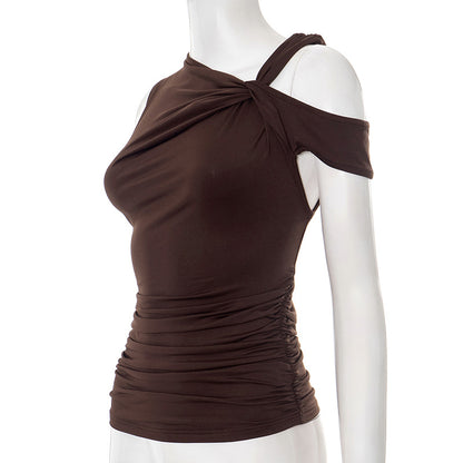 Irregular Front Knot Top