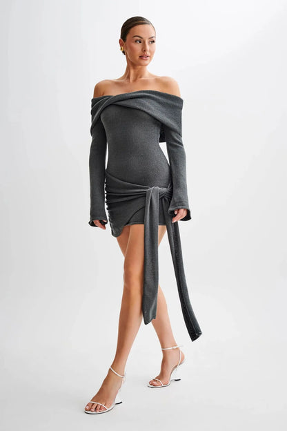 Knitted Irregular Sweater Dress