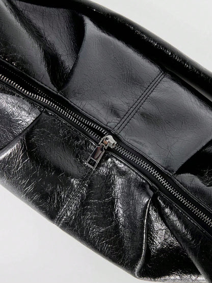 Knotted Croissant PU Leather Bag