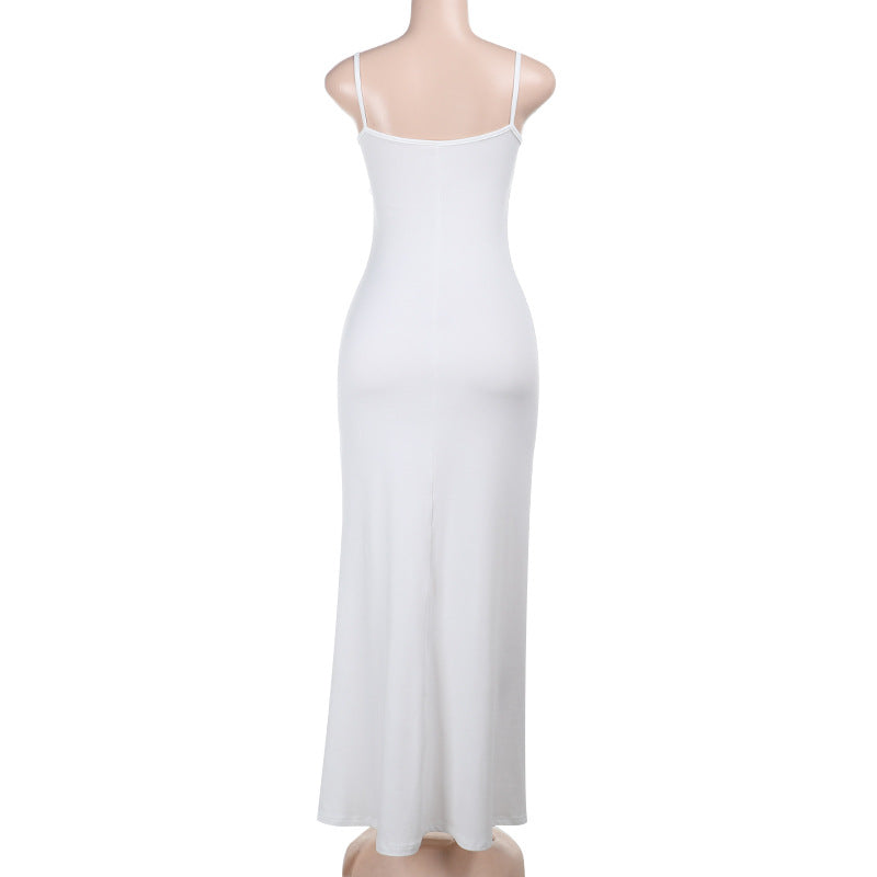 Mesh Patchwork Flower Sling Dress