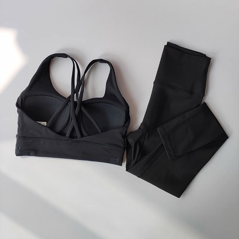 Sports bra and legging black set