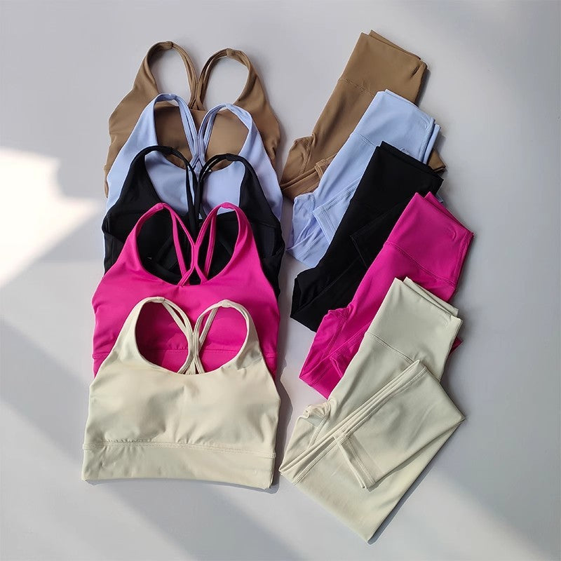 Sports bra and legging set colors