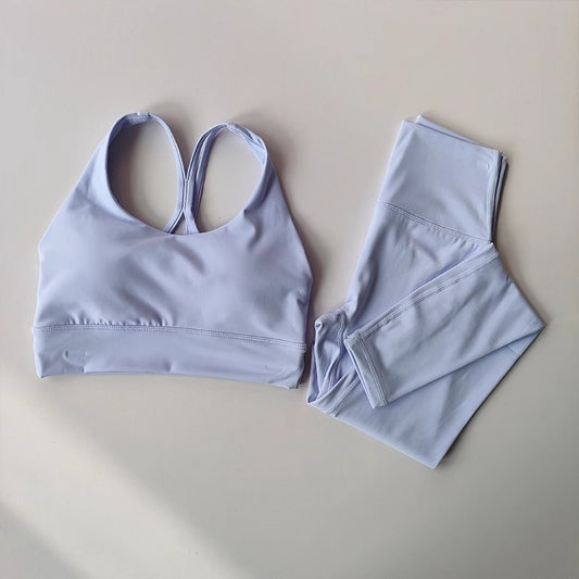 Sports bra and legging lavender set