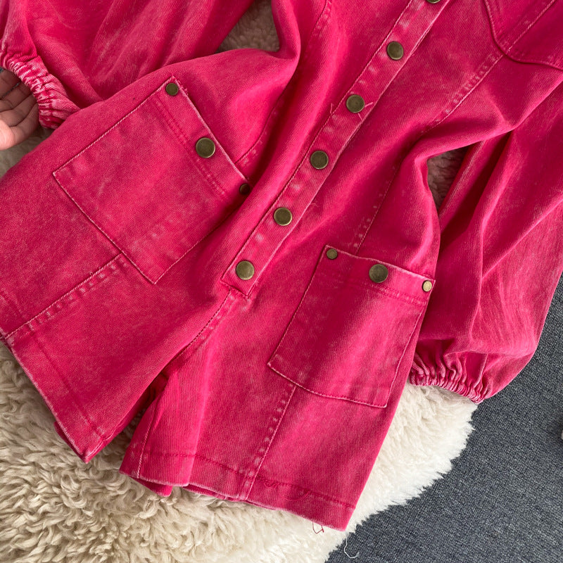 Vintage Slim Fit Short Romper