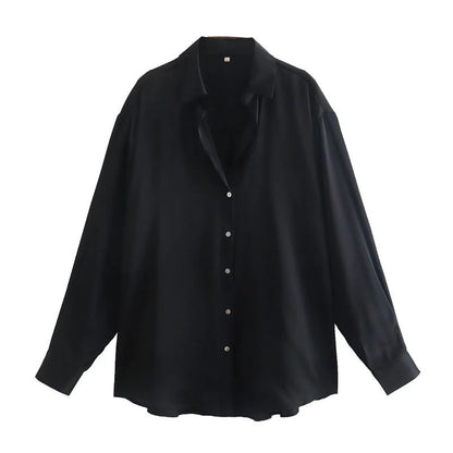 Silk Satin Blouse Top