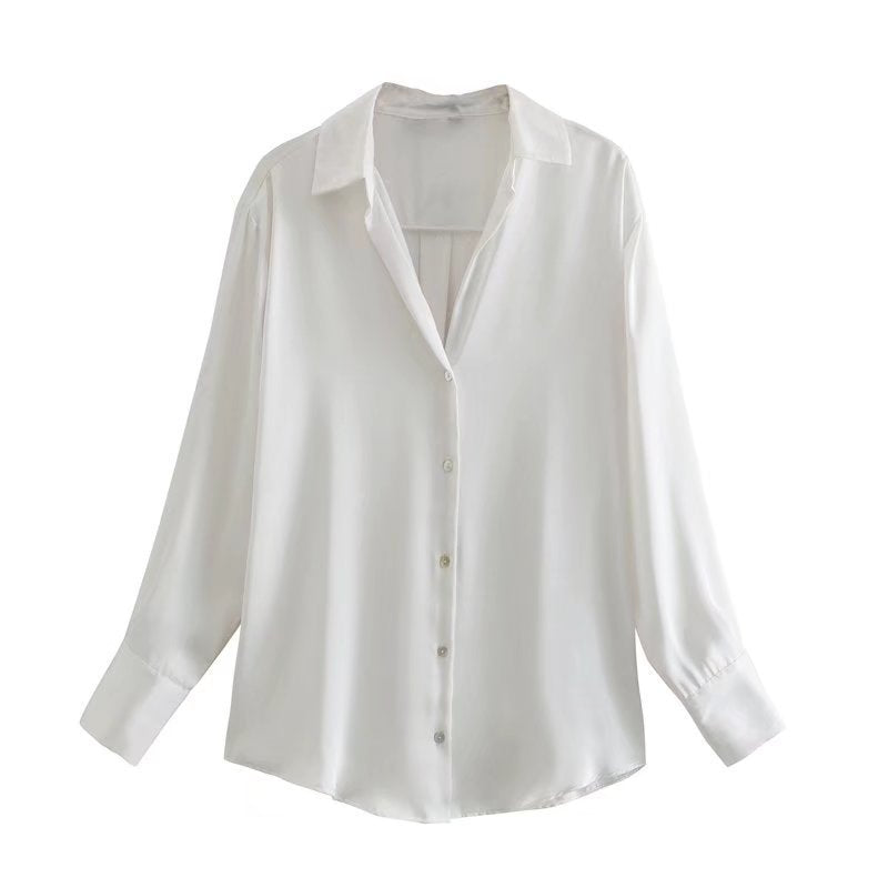 Silk Satin Blouse Top