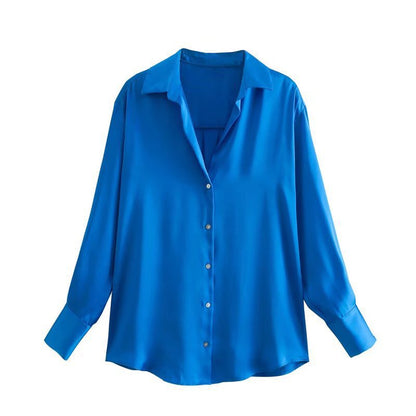 Silk Satin Blouse Top