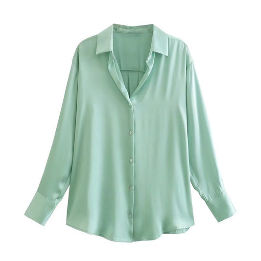 Silk Satin Blouse Top