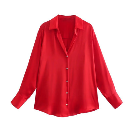 Silk Satin Blouse Top