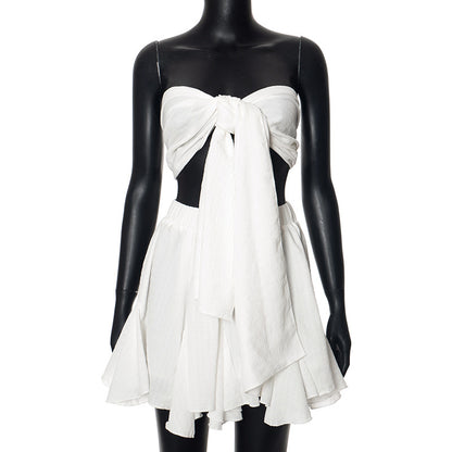 Chiffon Tube Top Ruffled Set
