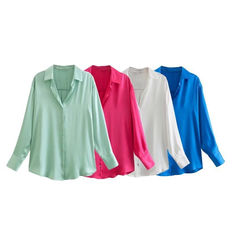 Silk Satin Blouse Top