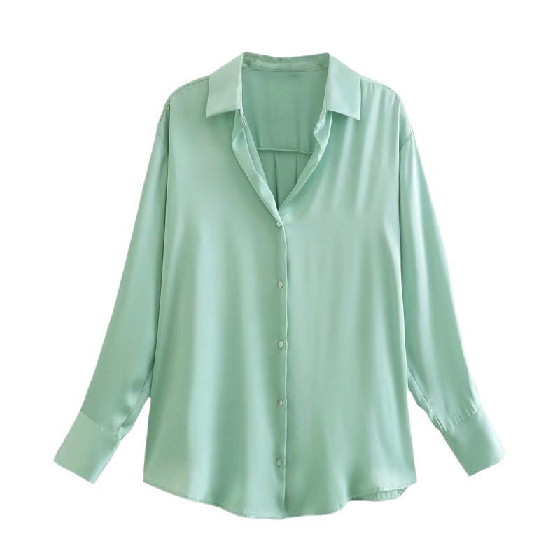 Silk Satin Blouse Top