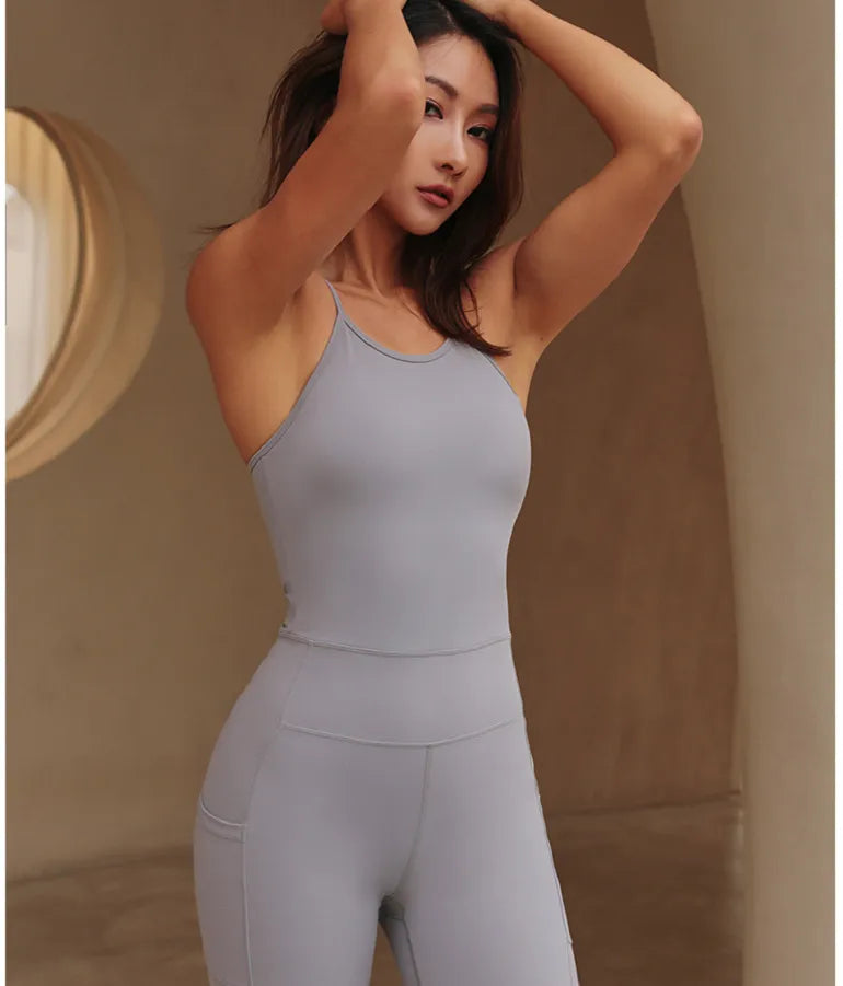 One Piece Cut-Out-Back Active Jumpsuit