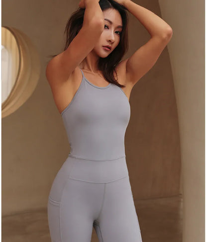 One Piece Cut-Out-Back Active Jumpsuit