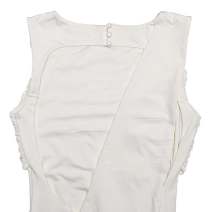 Round Neck Draped Backless Dress