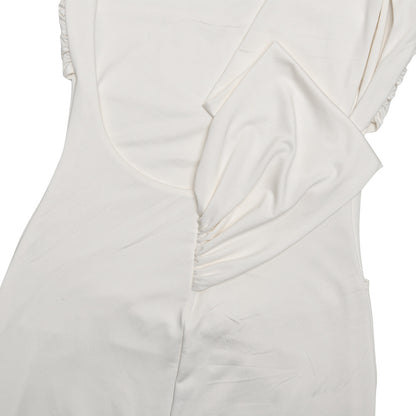 Round Neck Draped Backless Dress