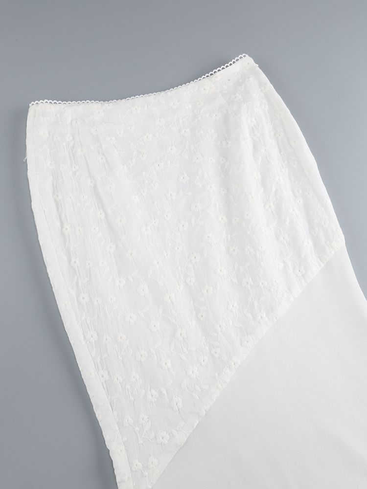 Lace Top Fishtail Skirt Set