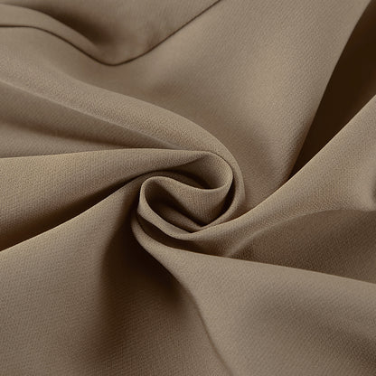 Close-up of brown fabric for Tailored Sleeveless Vest & High-Waisted Wide-Leg Pants Suit two piece outfit set