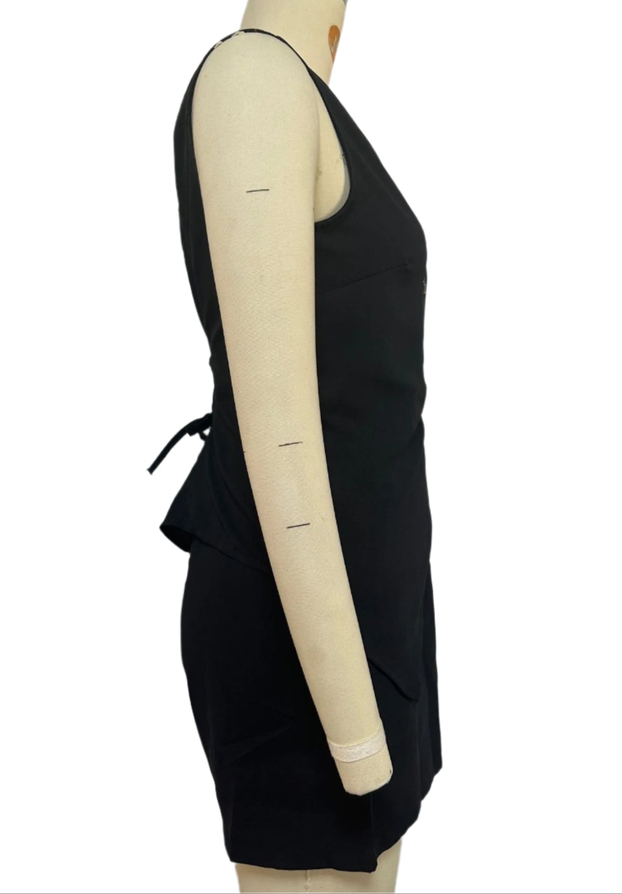 Solid Slanted Vest Shorts Set