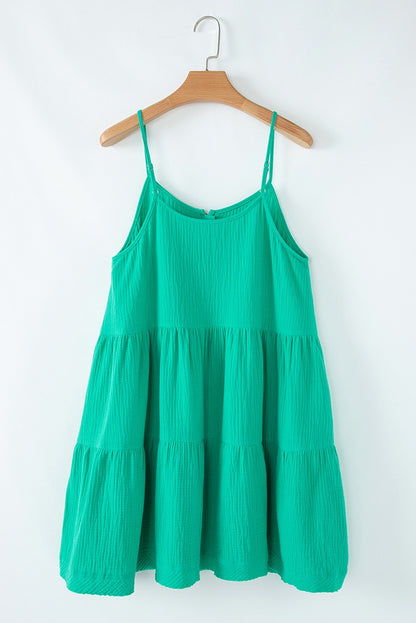 Solid Suspender Loose Casual Dress