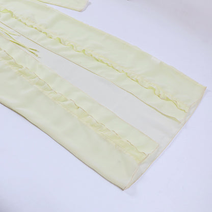 Ruffled Tie-Front Versatile Top