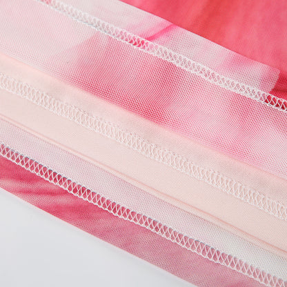 Stitching Flower Print Dress