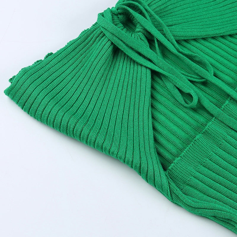 Tube Top Tied Sheath Knit Dress