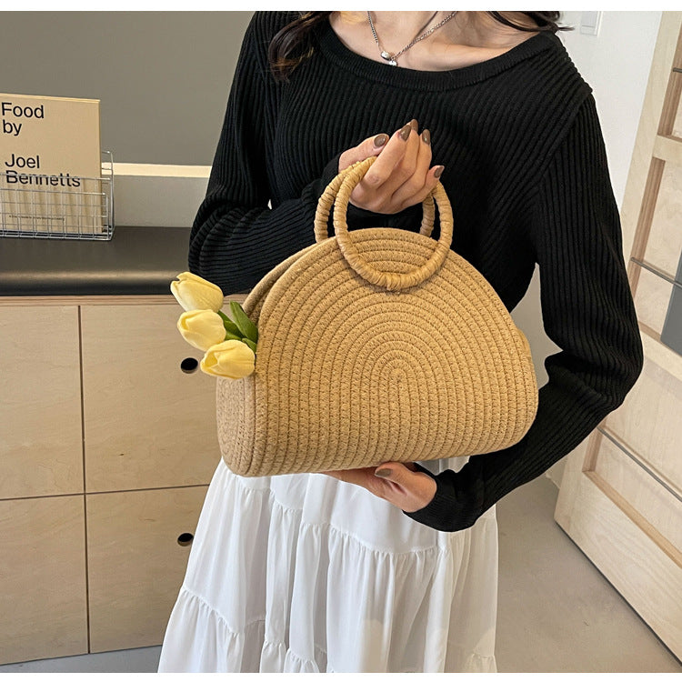 Urban Simple Holiday Casual Woven Bag