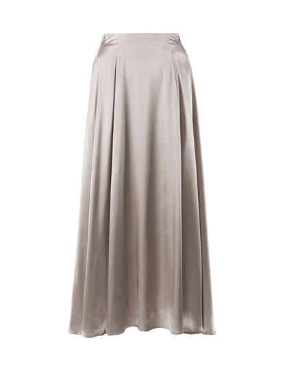 Graceful Satin Long Skirt