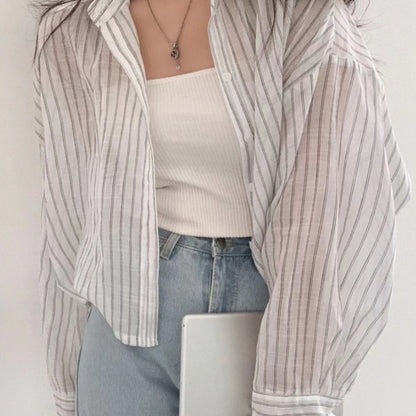 Loose-fitting Lightweight Thin Long-sleeved Shirt
