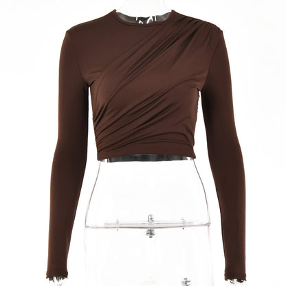 Round Neck Long-Sleeve Top