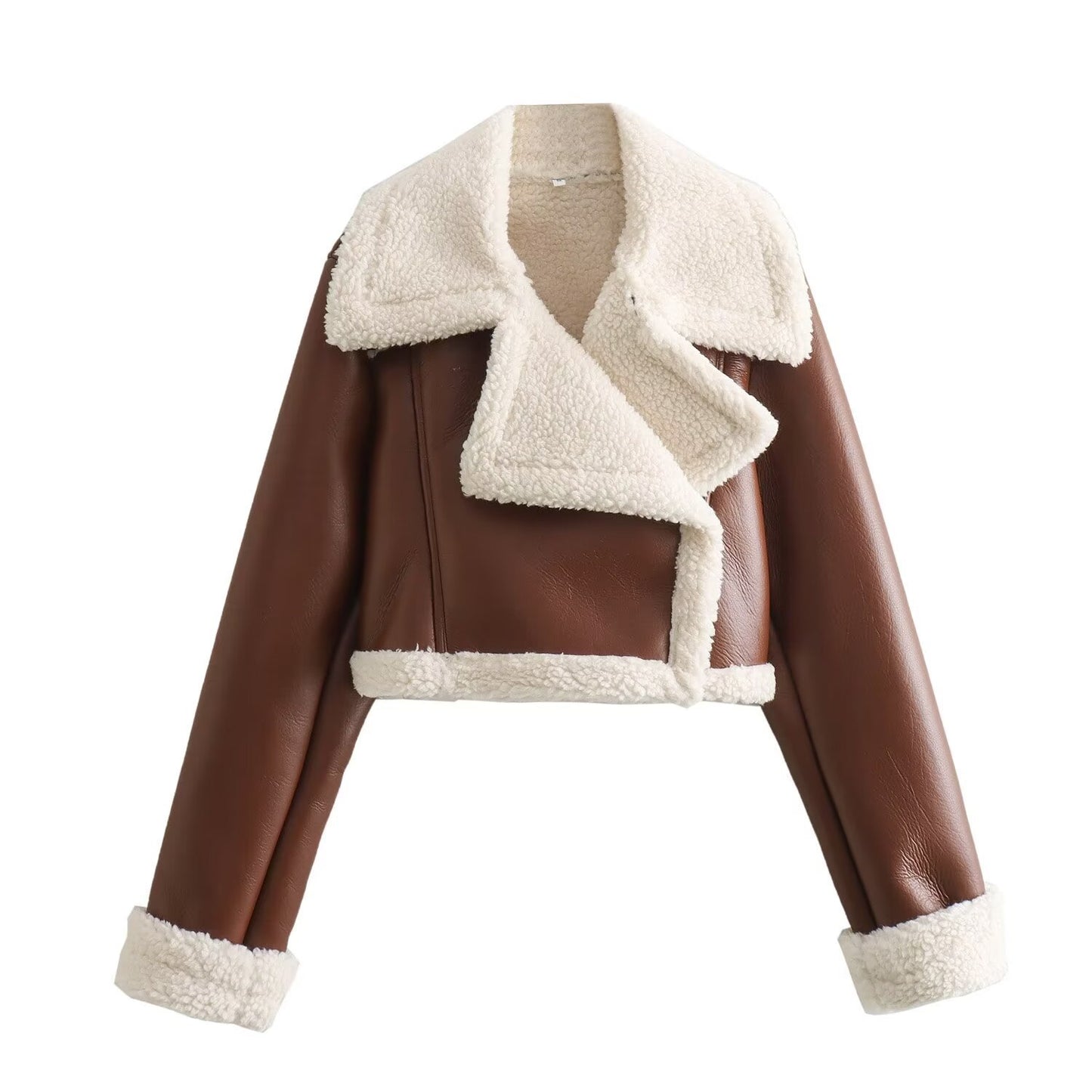 Short Faux Motorcycle  Coat