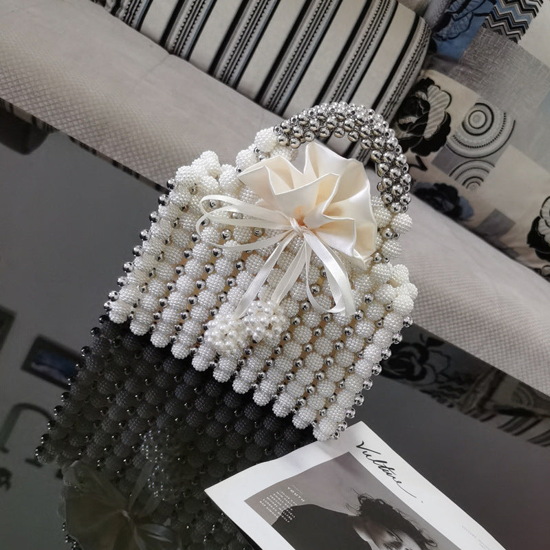 Pearl Cluster Hand-woven Beaded Bag